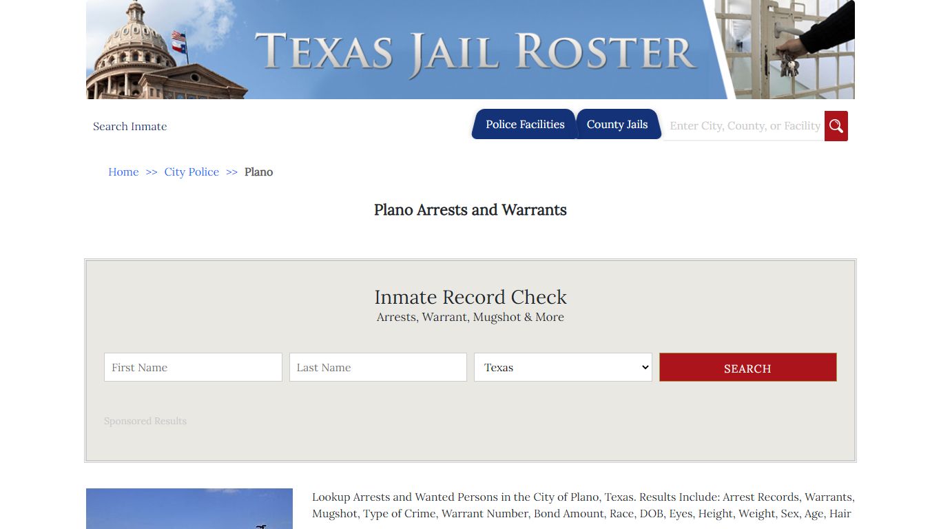 Plano Arrests and Warrants | Jail Roster Search
