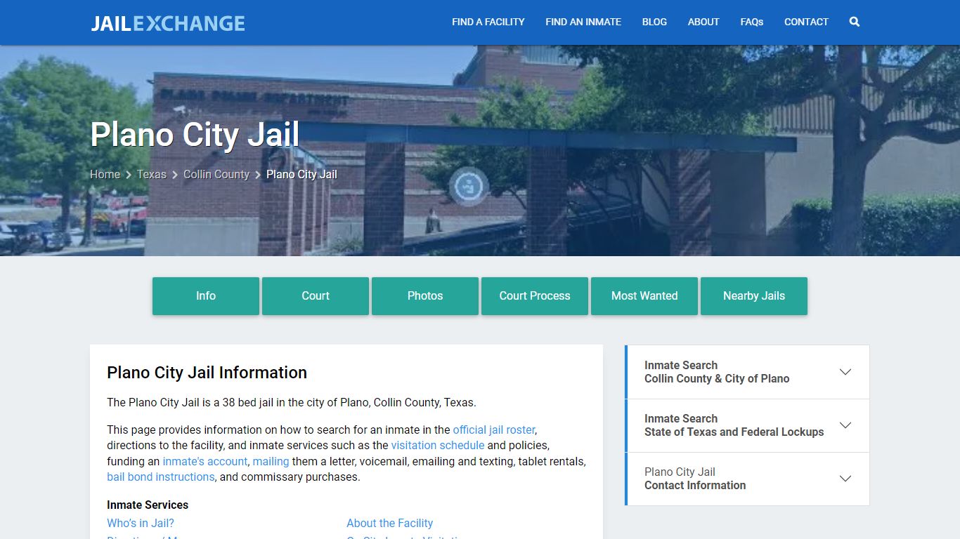 Plano City Jail, TX Inmate Search, Information - Jail Exchange